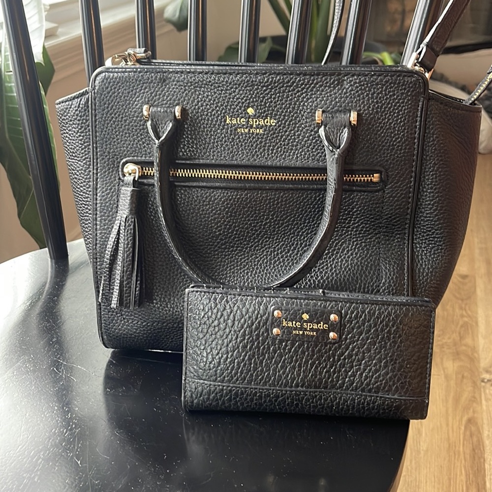 Kate Spade Pebbled Leather Purse and Bifold Wallet